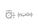 Раковина Roca Inspira round накладная 37х37, жемчужный 32752R630