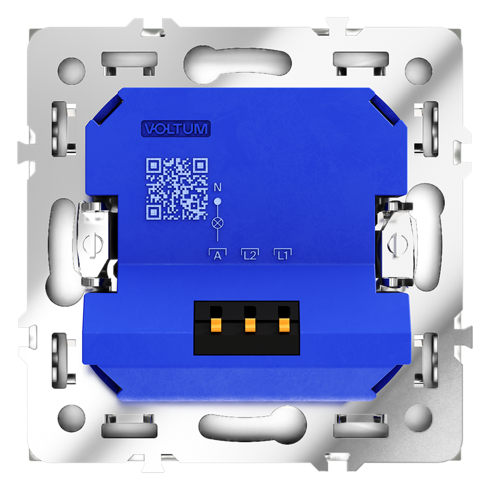 Светорегулятор встраиваемый VOLTUM S70 поворотно-нажимной 600 Вт, (белый глянцевый)