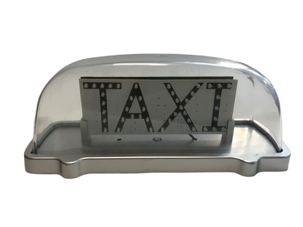 Знак такси LED белый