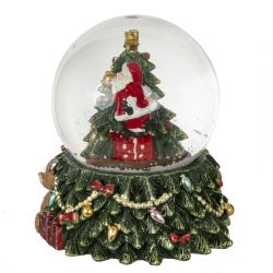 GAEM Фигурка декор в стекл шаре "Дед Мороз" (подсвет, 3хLR44), D 6.5 см, L7,5 W7,5 H8,5 см