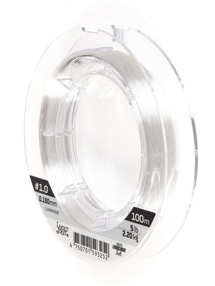 Леска монофильная Lucky John FLUOROCARBON Soft 100 м, 0,18 мм