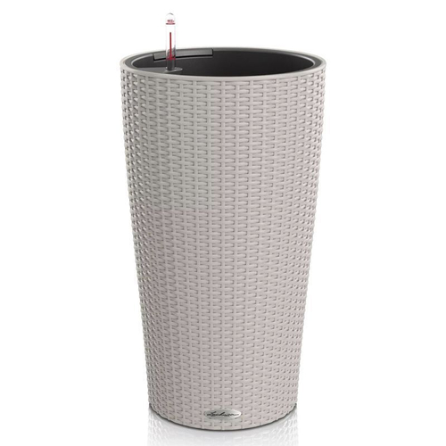 Кашпо Lechuza "Cilindro Cottage Complete sand brown" (пластик), D32хН56 см