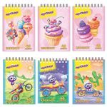 Блокнот МАЛЫЙ ФОРМАТ (75х105 мм) А7, 40 л., гребень, картон, клетка, ЮНЛАНДИЯ, "ЮНЛАНДИК"/"СЛАДОСТИ", 129858