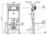 Унитаз с инсталляцией WeltWasser AMBERG 506 ST + BAARBACH 004 GL-WT + AMBERG RD-WT