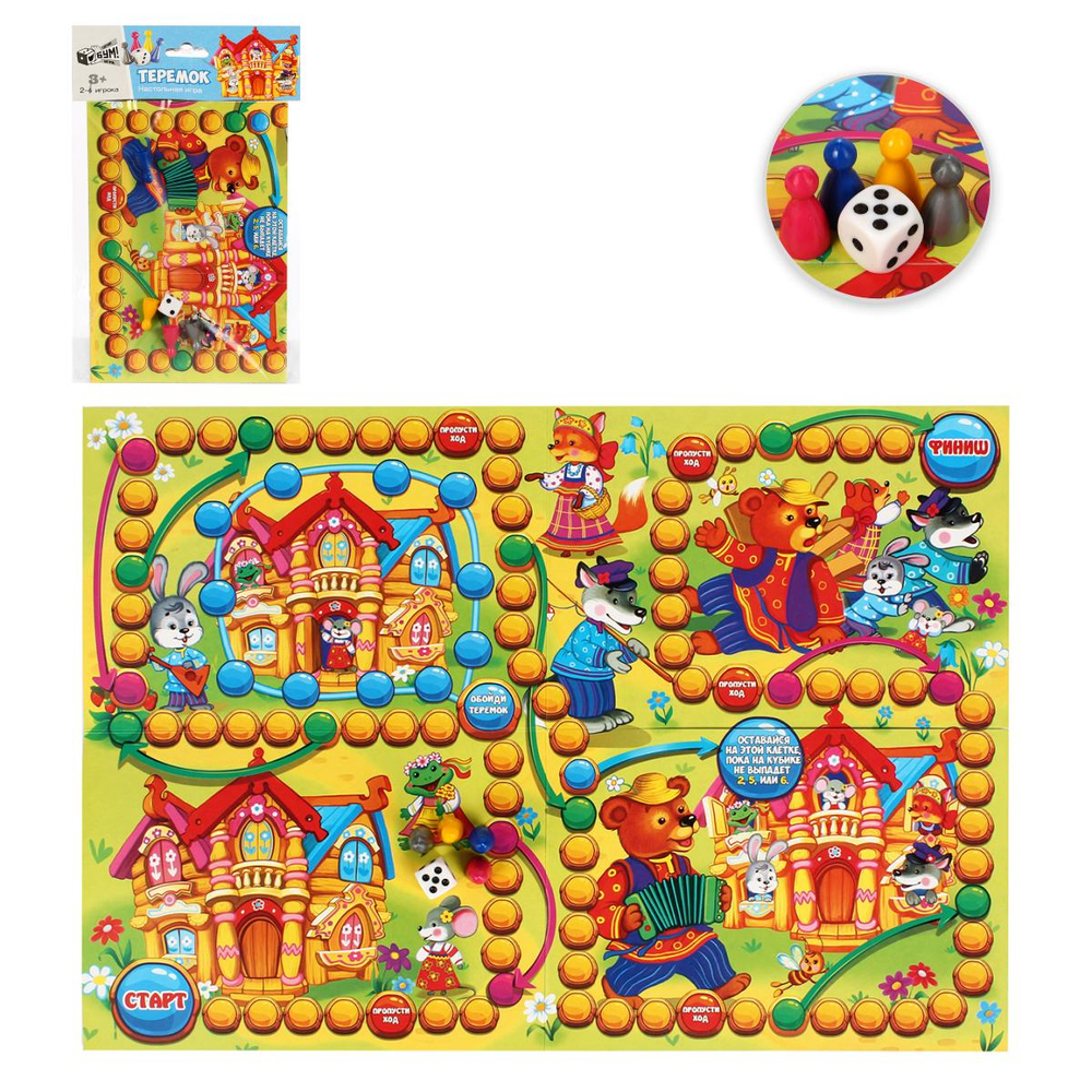 Игра-ходилка "Теремок" в пакете А3 (Р.с.)