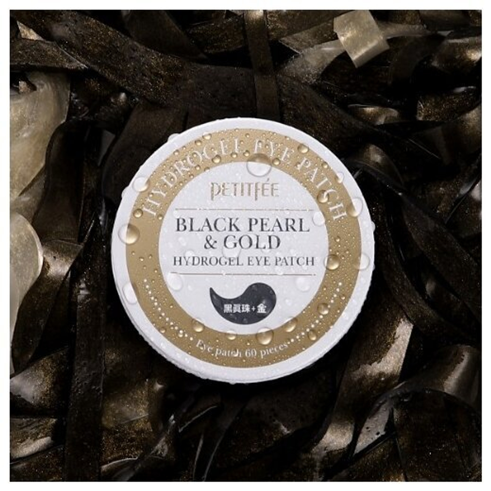 Petitfee Гидрогелевые патчи для глаз Black Pearl & Gold Hydrogel Eye Patch, 60 шт.