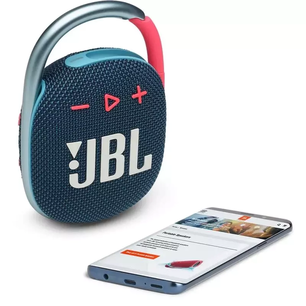 Колонки Bluetooth JBL Clip 4, Blue/Pink (JBLCLIP4BLUP)