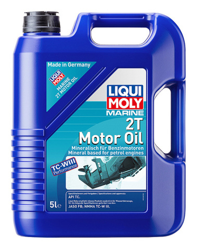 Минеральное моторое масло "Liqui Moly Marine 2T" для 2-х тактных моторов, 5 л (10261498)