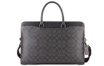 COACH Beckett Coated Canvas With Refined Calfskin Briefcase, Shoulder Bag, Crossbody Bag, Handbag Large Men"s Black
