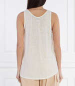 Льняный топ Pinko - белый(103475 A1U9)