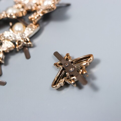 Брадс для творчества пластик "Муха с жемчужным брюшком" 2,6х2,2х0,2 см