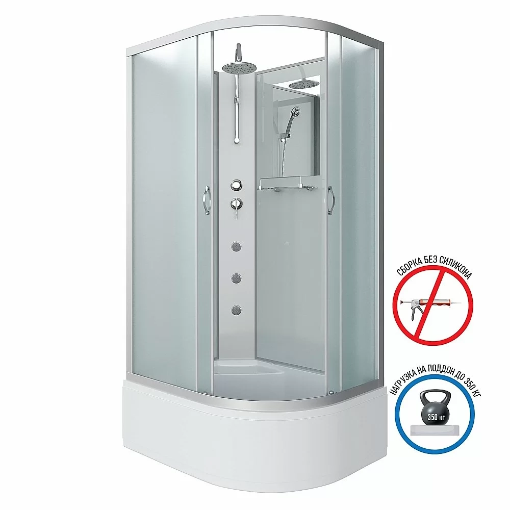 Душевая кабина Niagara Classic NG-2310-14BKTG 120х80 с гидромассажем