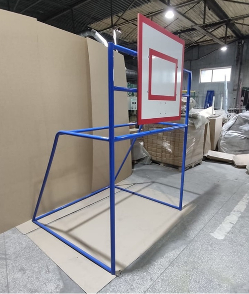 Ворота мини-футбольные детские с баскетбольным щитом из фанеры и кольцом