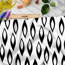 Ткань премиум дюспо черно-белый ретро