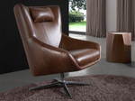 Поворотное кресло 5089/A1001-M1595 с кожаной обивкой
