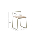 Tinn Стул из ясеневого шпона с бежевой металлической конструкцией