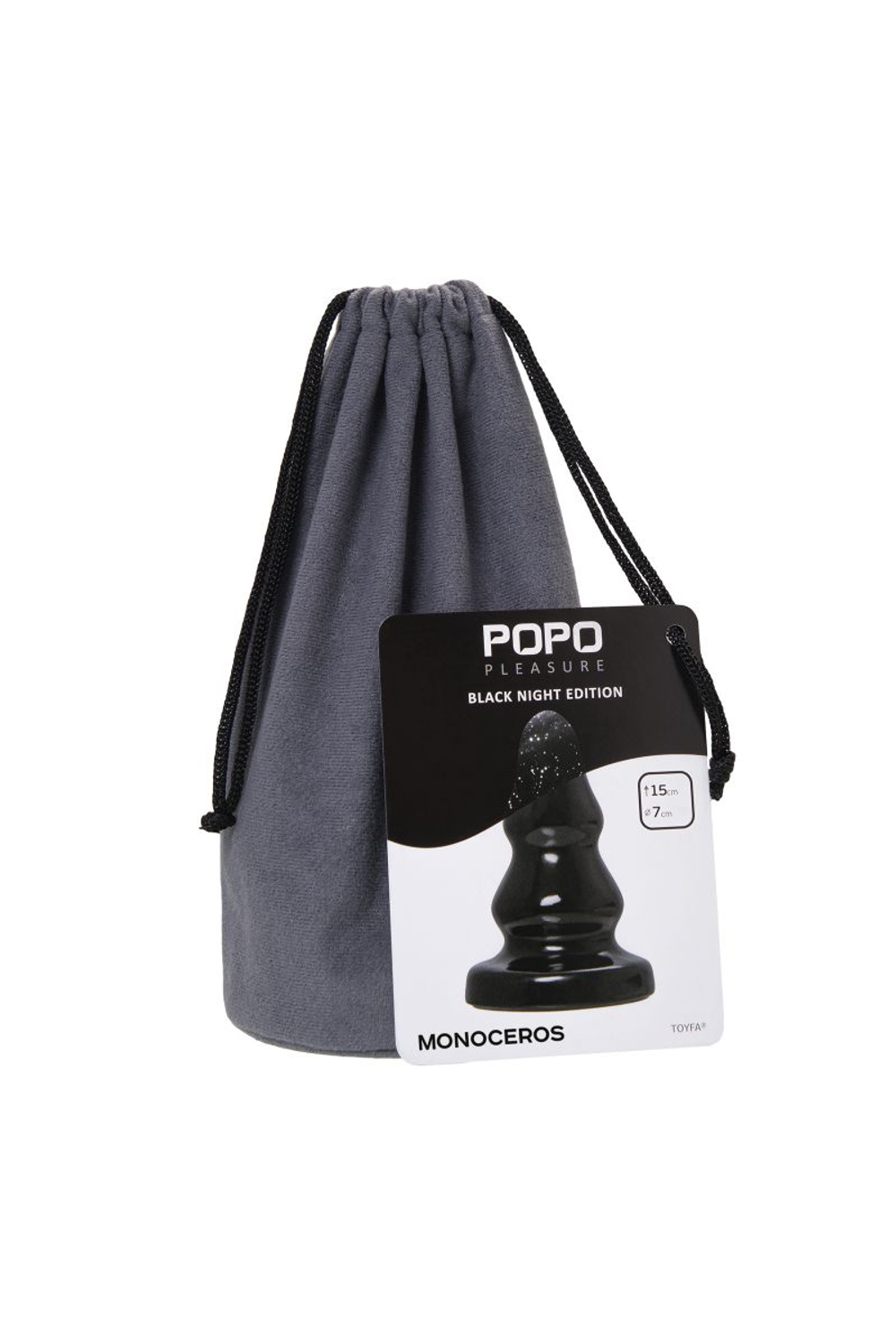 Черная анальная втулка Monoceros - 15 см. (Цвет: черный)