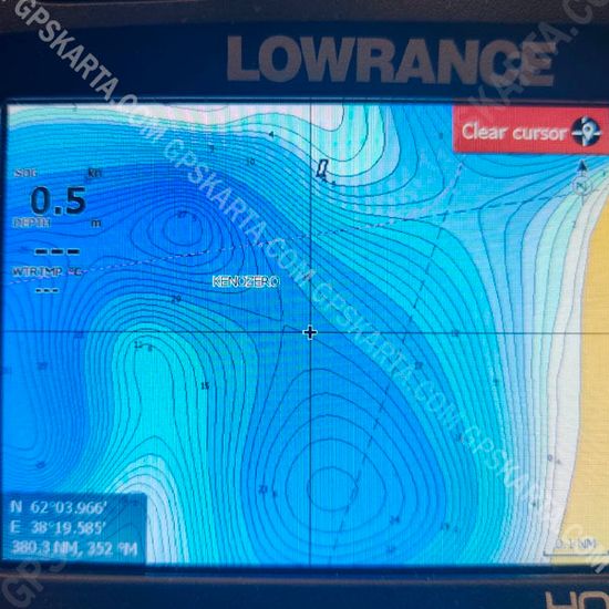 Северная Двина, Кенозеро карта глубин для Lowrance C-MAP MAX-N+ RS-Y515