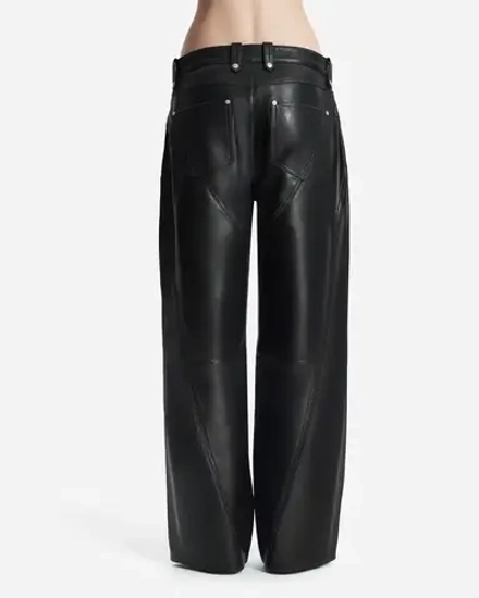 Брюки Biker из кожи Наппа