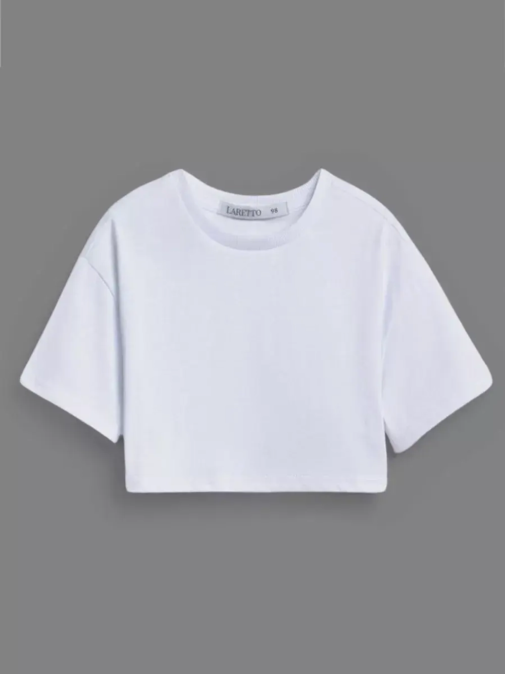 Футболка детская оверсайз укороченная базовая