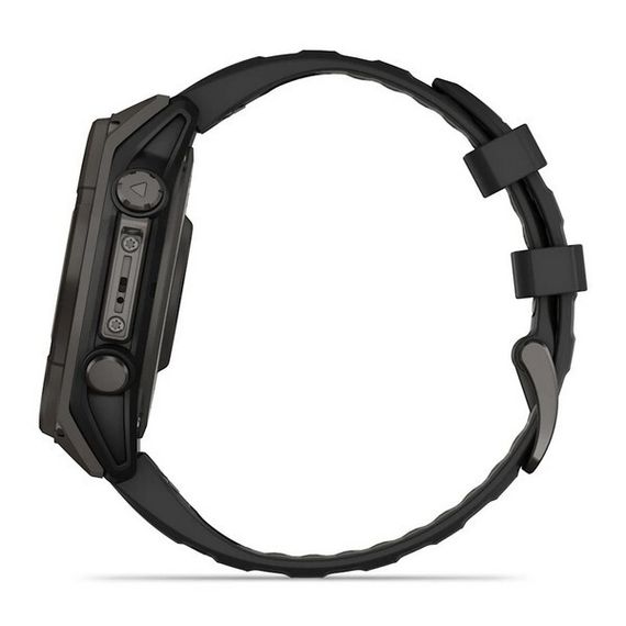 Garmin Fenix 8 Solar Sapphire 47 мм – Титановый угольно-серый DLC, черный ремешок