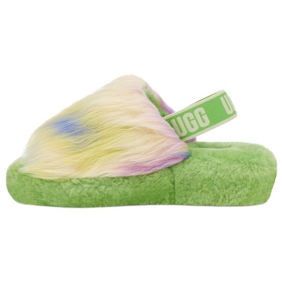 Ugg Fluff Yeah Slide Tie Dye 'Green'