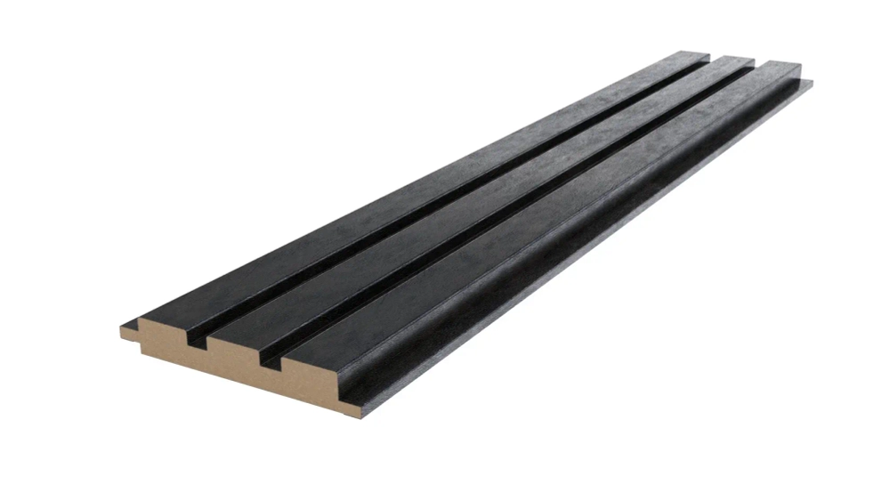 Реечная стеновая панель МДФ, Лофт Черный, 2800*116*16