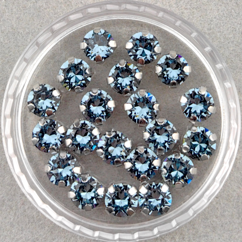 Swarovski 1088 XIRIUS Chaton в оправах, Denim Blue/Platinum