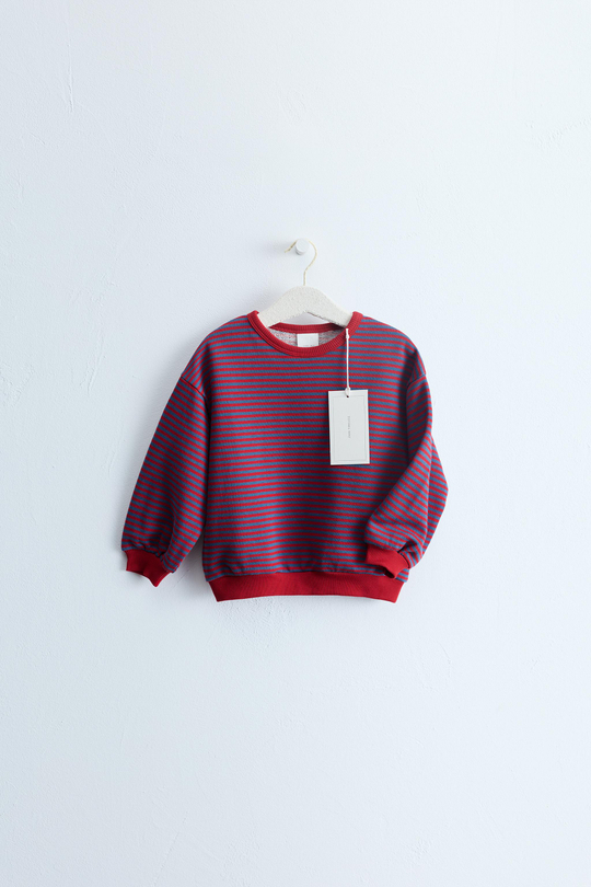 ZARA TIMELESS - ТОЛСТОВКА В ПОЛОСКУ, КРАСНЫЙ