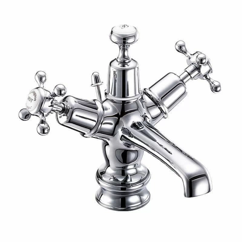 Смеситель для раковины Burlington CLR4-QT хром/ручки белые