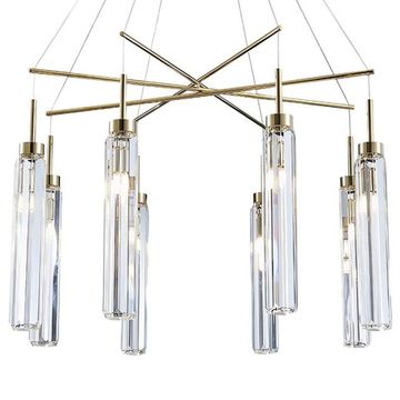 Подвесная люстра 8*G9 4524+4/S gold золото DIVA Newport
