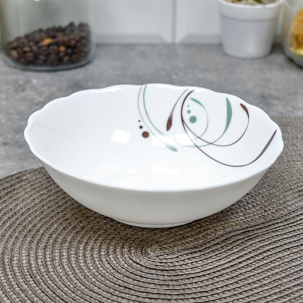 Салатник 630мл 18см Модена аквамарин (99198)