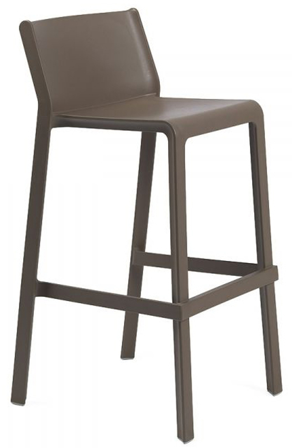 Стул пластиковый барный Nardi Trill Stool, табак