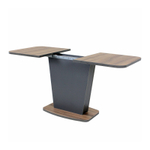 Стол кухонный обеденный раздвижной Цемент светлый/Белый Комфорт 110(145)х68х75 см