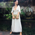 Бохо клатч плетёный