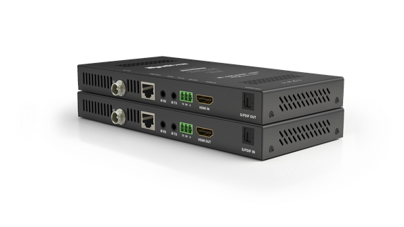 Wyrestorm EX-35-H2-ARC - комплект из HDBaseT приемника и передатчика HDMI 2.0,  ИК и RS-232, 1080р до 70 м, поддержка 4K@60 4:4:4 (35 м), HDCP2.2, PoH, ARC. Toslink и 3-пин аудио выходы.