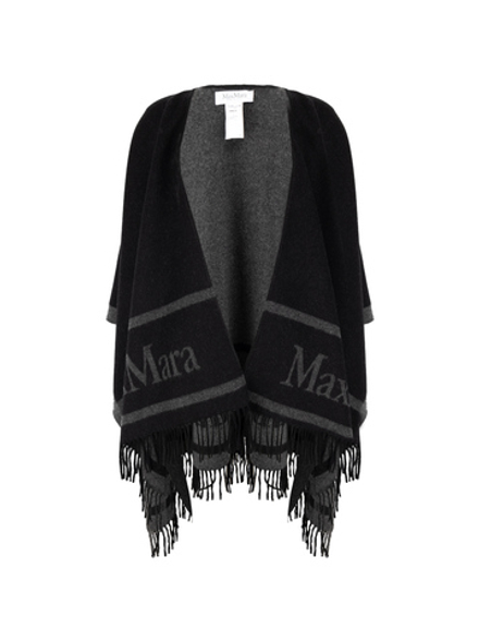 MAX MARA пончо - черно-серый