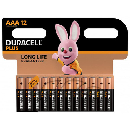 Батарейки Duracell 5014217 ААА алкалиновые 1,5v 12 шт. LR03-12BL PLUS