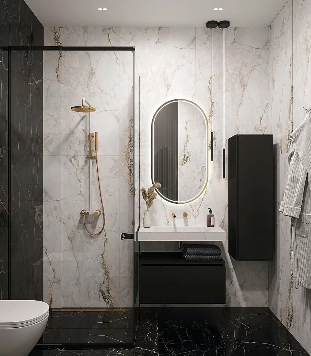 Раковина-моноблок Armadi Art Flat 859-080-CLCT белый мрамор