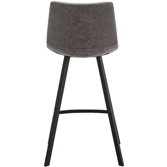 Полубарный стул Netro 66 см, серый на черных металлических ножках | Купить в Hallberg.ru