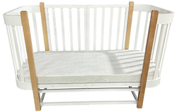 Детская кроватка Антел Nezabudka продольный маятник 3 в 1 белый/бук