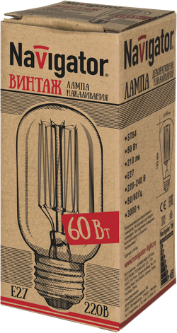 Лампа Navigator 71 958 NI-V-T45-SC15-60-230-E27-CLG