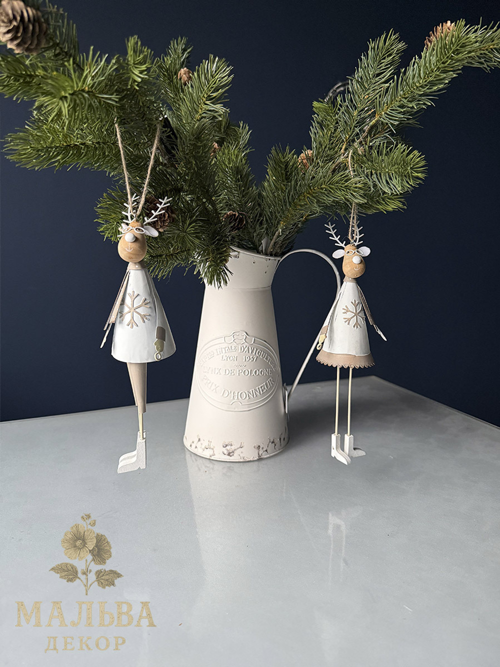 Декор подвесной "Олень" в ассортименте 5x5x25 см