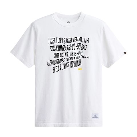 Футболка Alpha Industries Alpha Warped Label Tee White (Белый)