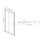 Душевая дверь Vincea Garda VDS-1G140CLG 140 профиль брашированное золото/стекло прозрачное
