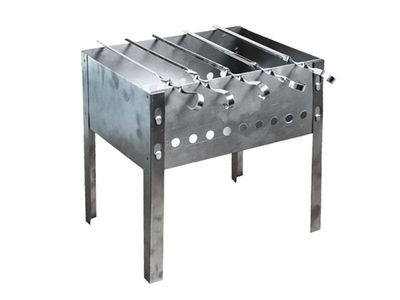 Мангал разборный 350*250*140*0,5мм + 5 шампуров, в коробке "Костерок"