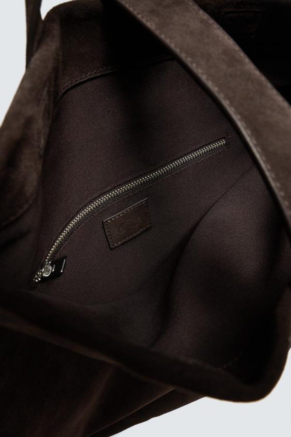 ZARA КОЖАНАЯ СУМКА-ШОПЕР, КОРИЧНЕВЫЙ