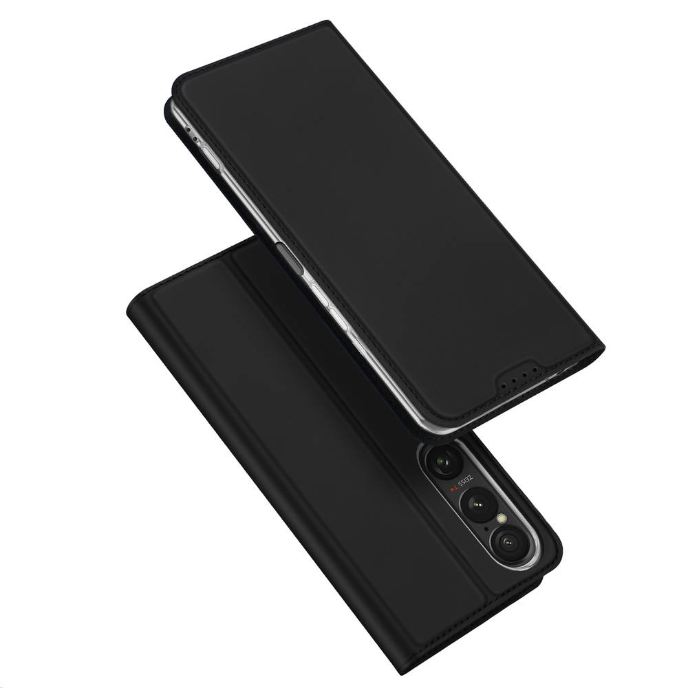 Чехол книжка из PU кожи черного цвета от Dux Ducis для смартфона Sony Xperia 1 VII (1-7), серия Skin Pro Series Case