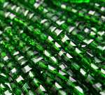 БВ022НН3 Хрустальные бусины квадратные, цвет: темно-зеленый, размер 3 мм, кол-во: 63-65 шт.