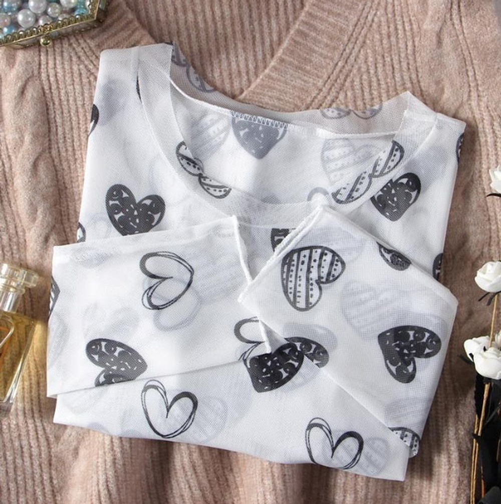 Сетка ТРИКОТАЖНАЯ сердечки